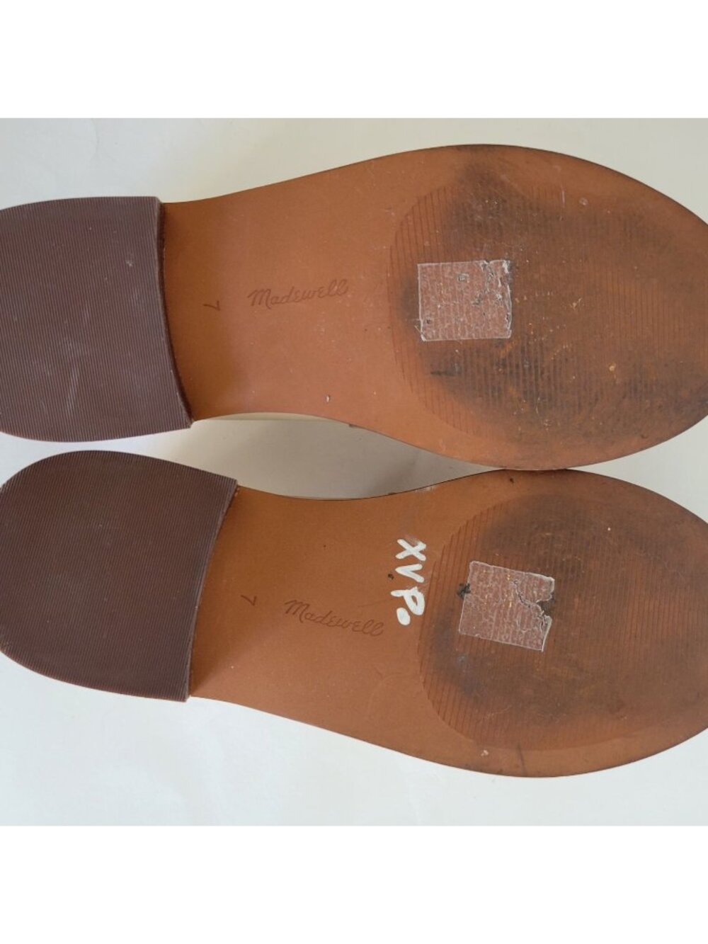 Madewell Women Vernon Ecru Cream Leather Penny loafer size 7 Chunky Preppy - Picture 5 of 8
